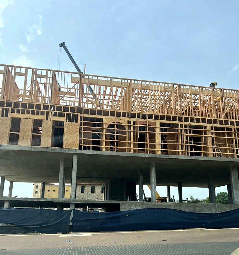 Podium building framing